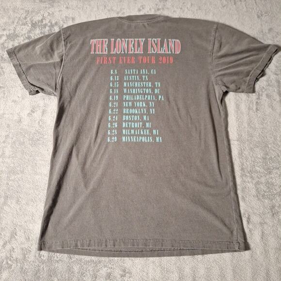 The Lonley Island 2019 First Ever Tour Size Medium Gray Cotton Double-Sided - Picture 4 of 7